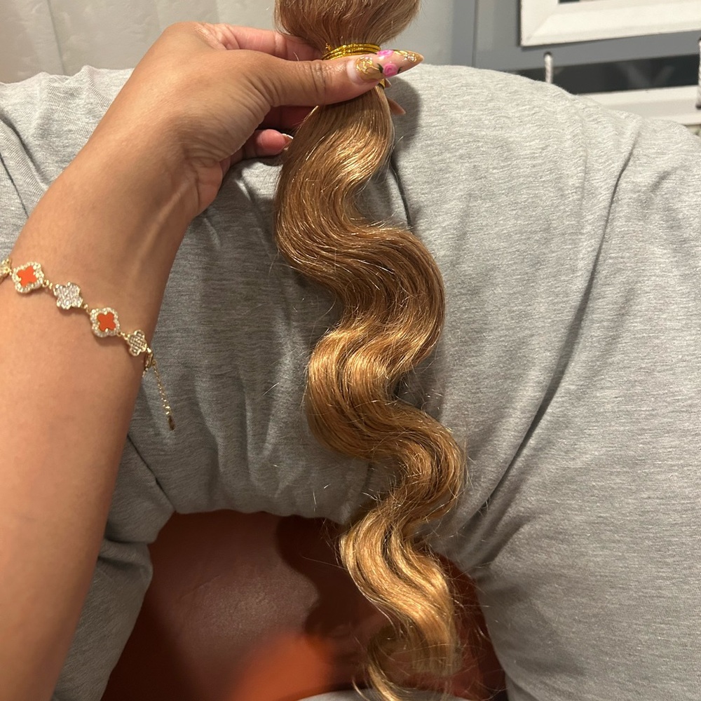 Golden Brown Wavy Hair Extension